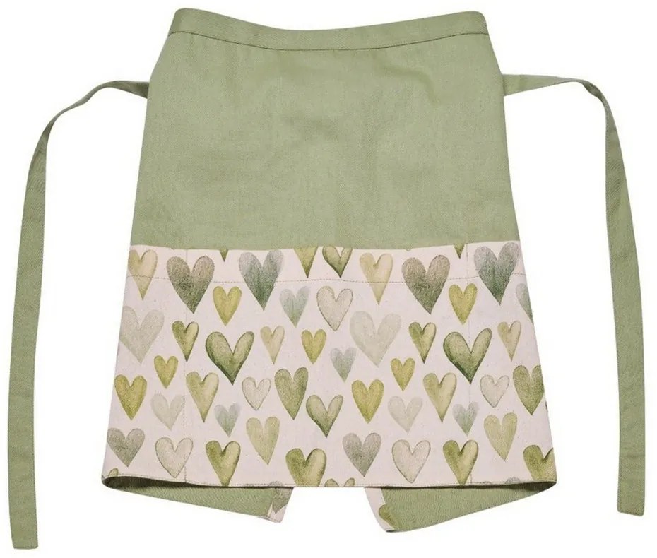 Ποδιά Κουζίνας Cucinare 251 Green-Beige Kentia 100% Βαμβάκι