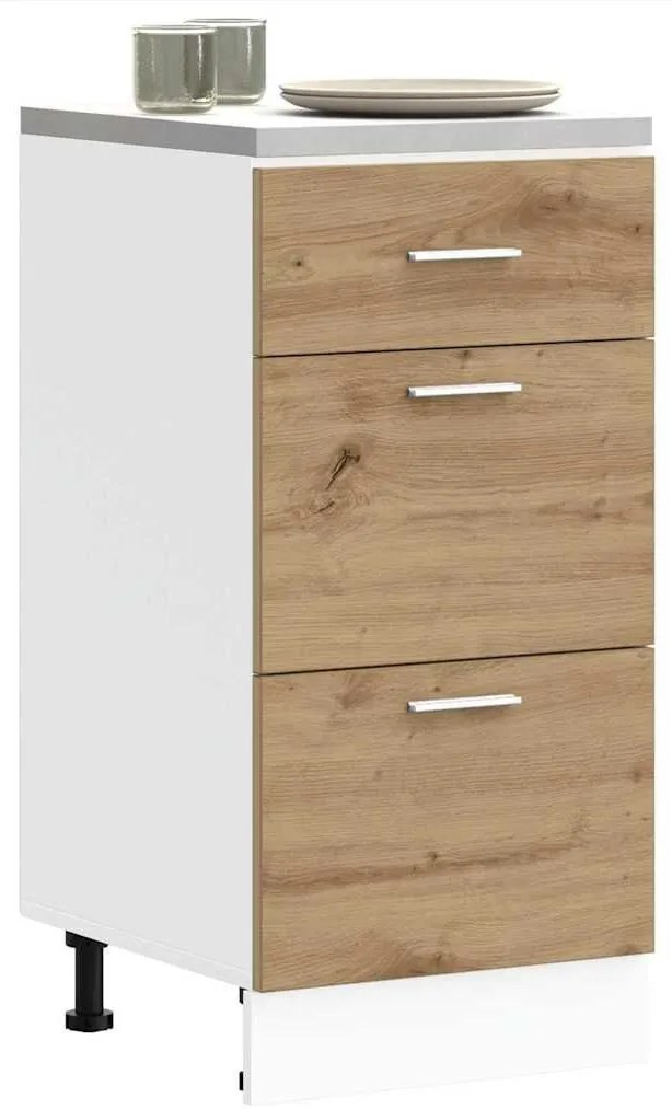 Κάτω ντουλάπι Artisan Oak 40x46x81,5 cm Κατασκευασμένο ξύλο - Καφέ