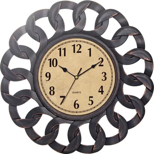 Ρολόι Τοίχου ArteLibre Μαύρο Πλαστικό Φ40.6cm-14740040