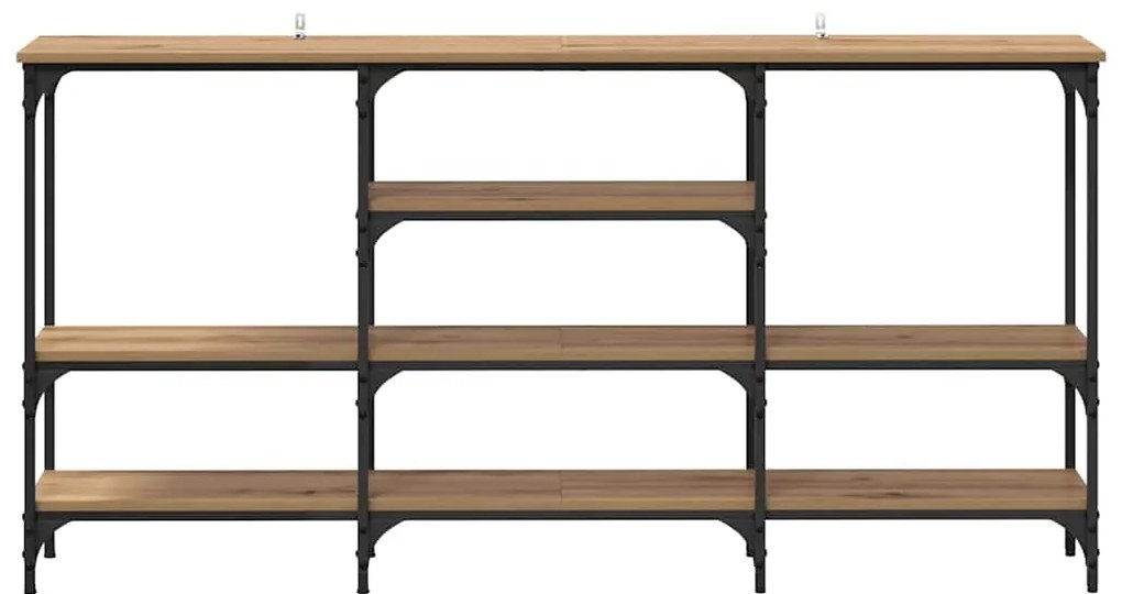 vidaXL Τραπέζι κονσόλας με ράφι artisan δρυς 160 x 29 x 80 εκ.