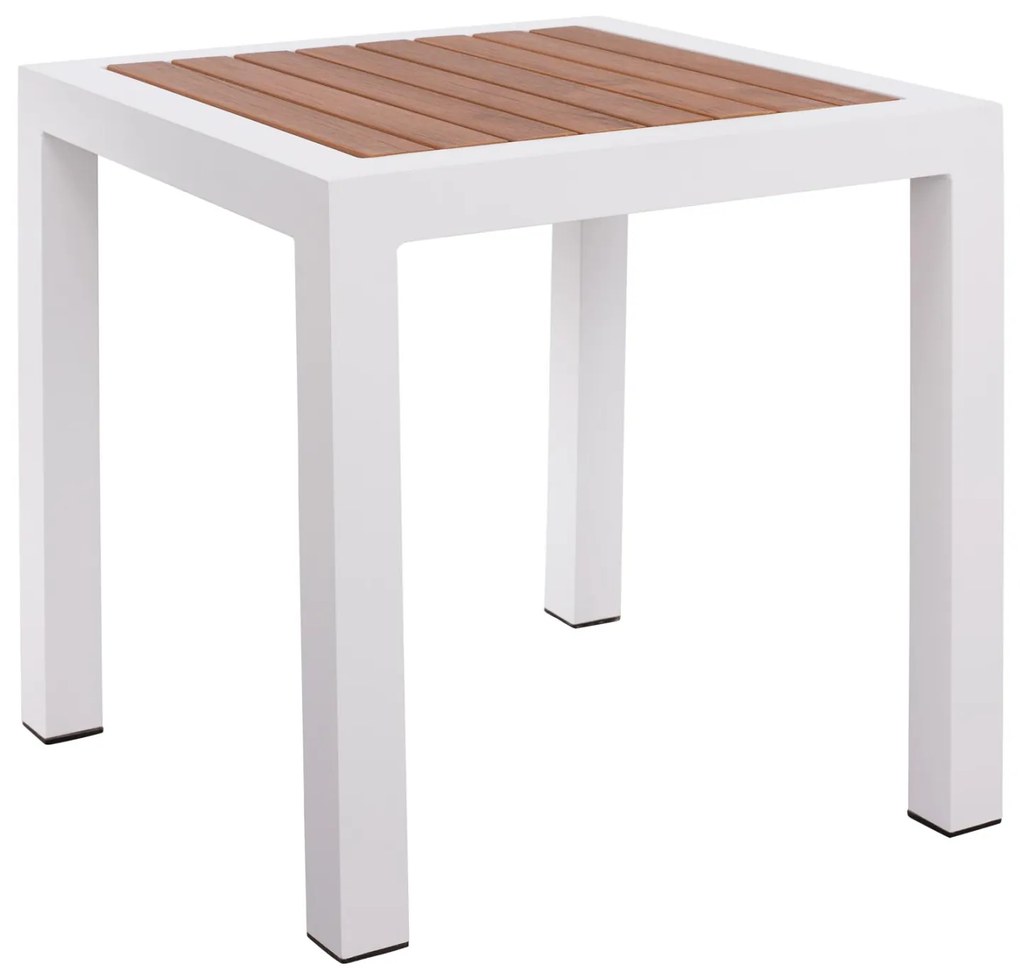 Aluminum Table  White with Polywood 45Χ45Χ45,5