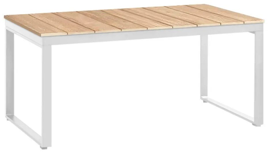 Τραπέζι Κήπου Poseidon 0237381 150x82x75cm White - Natural