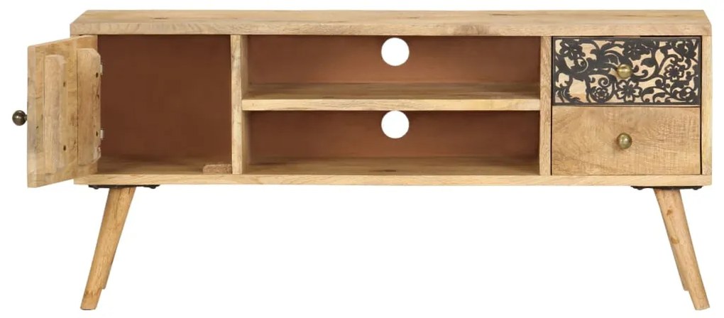 vidaXL Έπιπλο Τηλεόρασης 100 x 30 x 45 εκ. από Μασίφ Ξύλο Μάνγκο