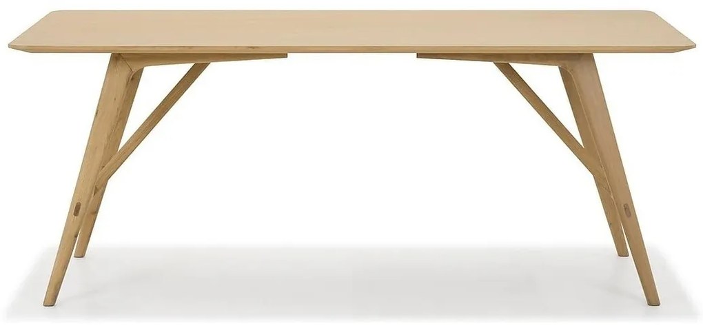 Τραπέζι Springfield B102, Ανοιχτό καφέ, 75x95x180cm, Φυσικό ξύλο καπλαμά, Ξύλο, Ξύλο: Δρυς | Epipla1.gr