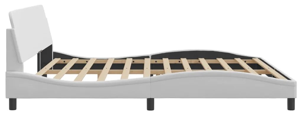 vidaXL Πλαίσιο Κρεβατιού Dover Λευκό 200x200 εκ. Συνθετικό Δέρμα