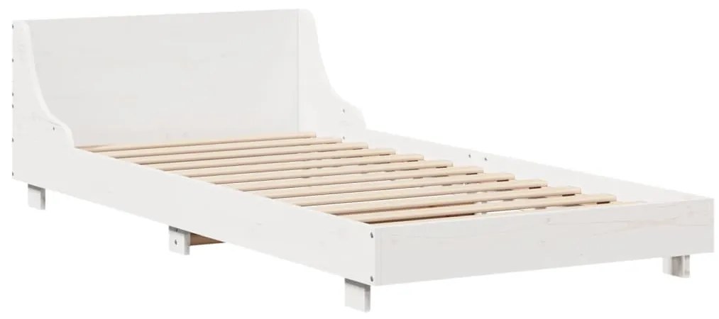 vidaXL Σκελετός Κρεβ. Χωρίς Στρώμα Λευκό 90x190 εκ Μασίφ Πεύκο