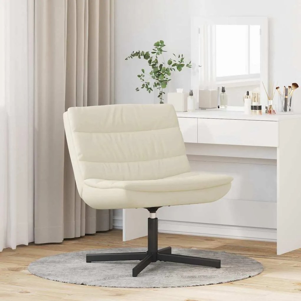 vidaXL Περιστρεφόμενη καρέκλα Κρεμ 63 x 75 x 76 εκ PU