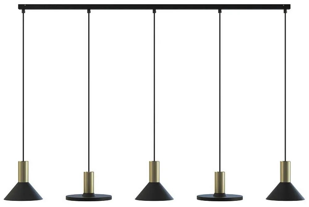 Φωτιστικό Οροφής - Ράγα Hermanos 8032 5xGU10 max 10W Black-Solid Brass Nowodvorski Metal