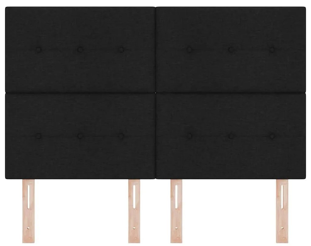 vidaXL LED Κεφαλάρι με φώτα λωρίδας LED Μαύρο 144 cm ύφασμα