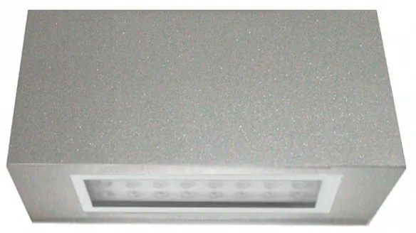 Adeleq Led Φωτιστικό Διπλό Ορθογώνιο Επίτοιχο Αλουμινίου 3.3W Μπλε Γκρι 9-706064