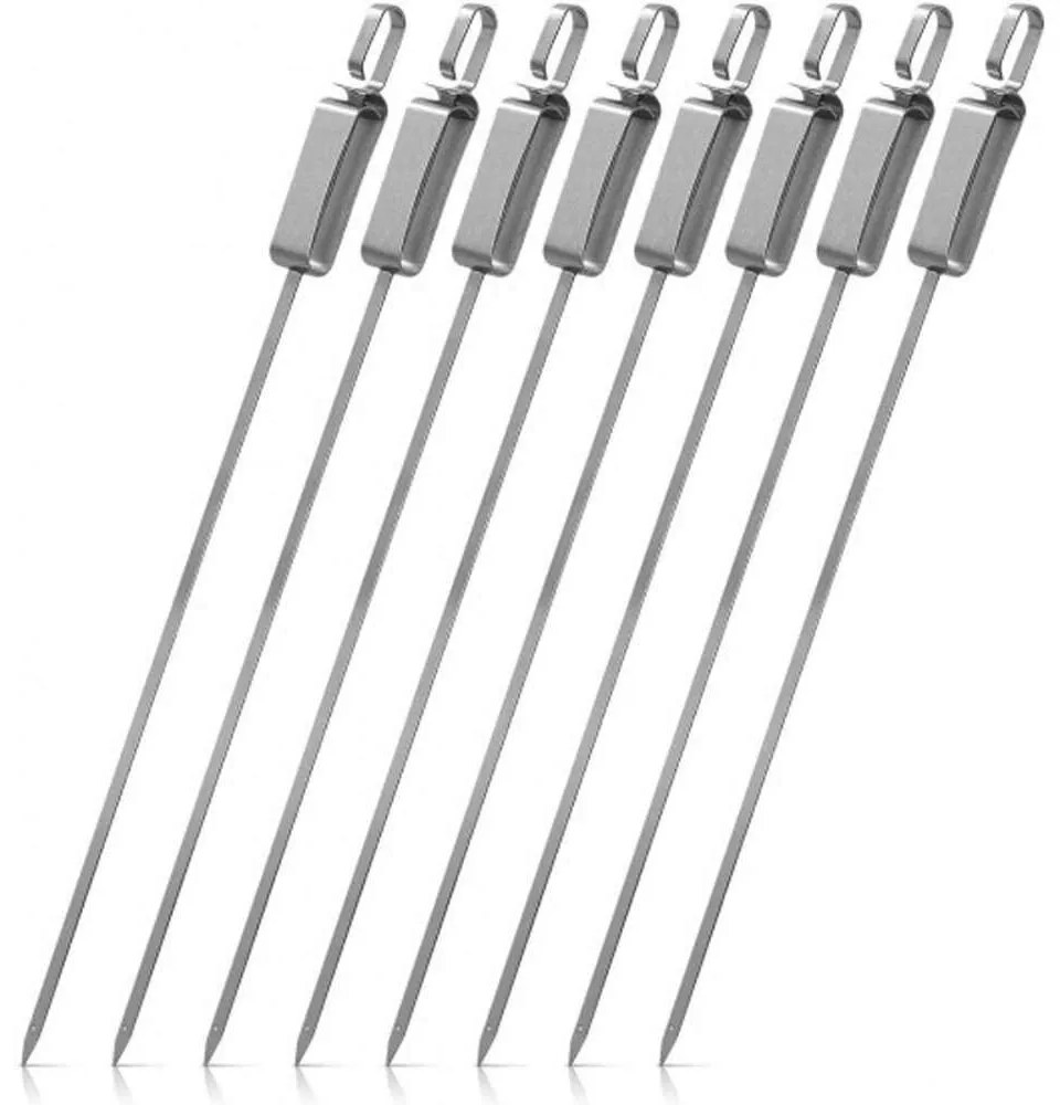 Σουβλάκια Ψησίματος (Σετ 8Τμχ) 49077.01 41cm Inox Navaris Ανοξείδωτο Ατσάλι