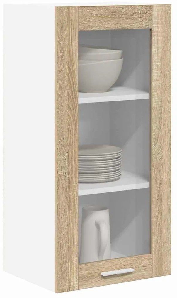 vidaXL Κρεμαστό ντουλάπι Riga 2 pcs Δρύς Sonoma 40 x 31 x 80 εκ.