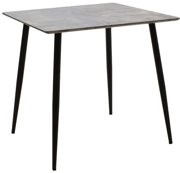 Τραπέζι Cuba MDF γκρι cement-μαύρο 70x70x75εκ 70x70x75 εκ.