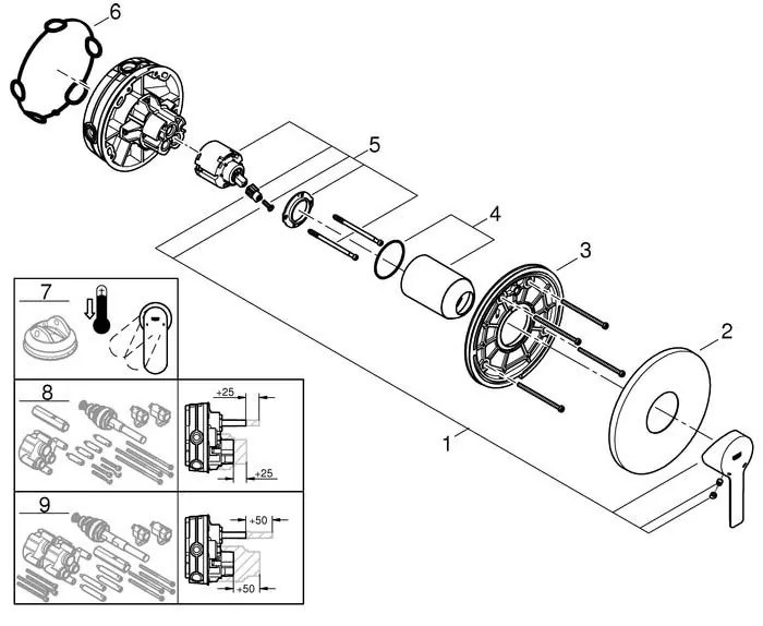 Εξωτερικά μέρη μπαταρίας ντουσιέρας Grohe Lineare New-15,8 x 17,7-Ashmi Mat