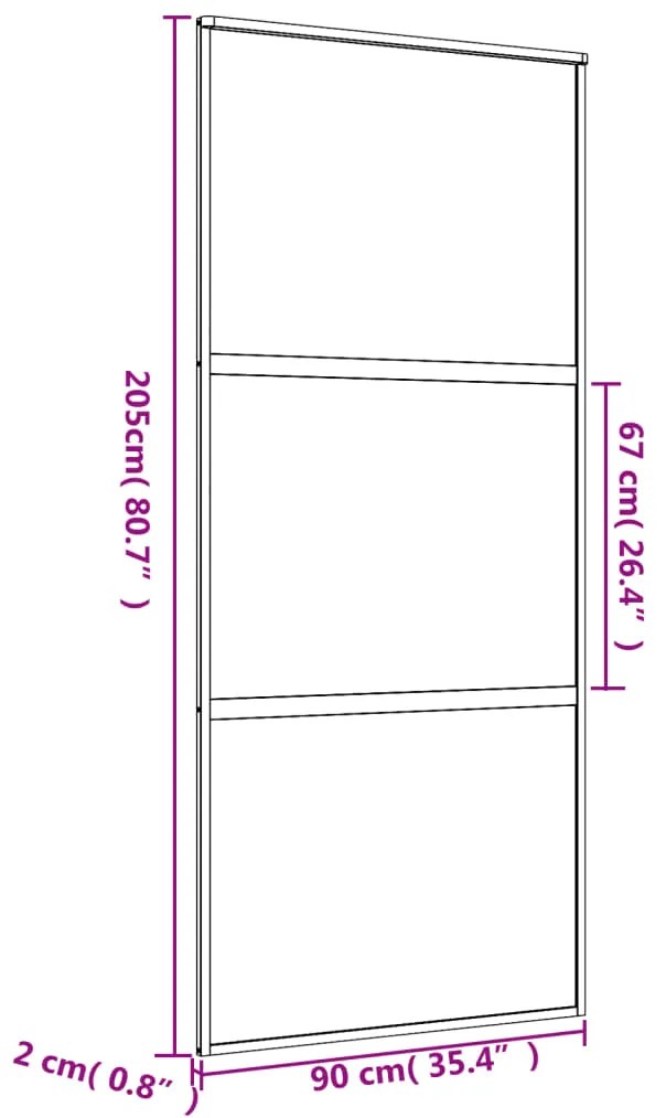 ΣΥΡΟΜΕΝΗ ΠΟΡΤΑ ΧΡΥΣΗ 90X205 ΕΚ. ΑΜΜΟΒΟΛΗ ESG ΓΥΑΛΙ/ΑΛΟΥΜΙΝΙΟ 155152