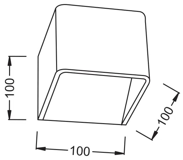 ΕΠΙΤΟΙΧ.ΦΩΤΙΣΤΙΚΟ LED ΧΡ.ΞΥΛΟΥ UPDOWN CUBE 1X3W 230V 3000K 30000hr NEPHELE - L35037WD - 1.5W - 20W - L35037WD