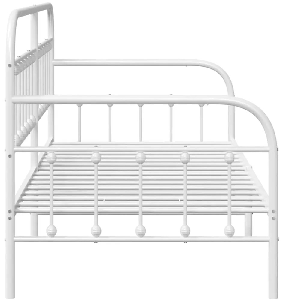 vidaXL Σκελετός κρεβατιού ημέρας Λευκό 100 x 190 cm