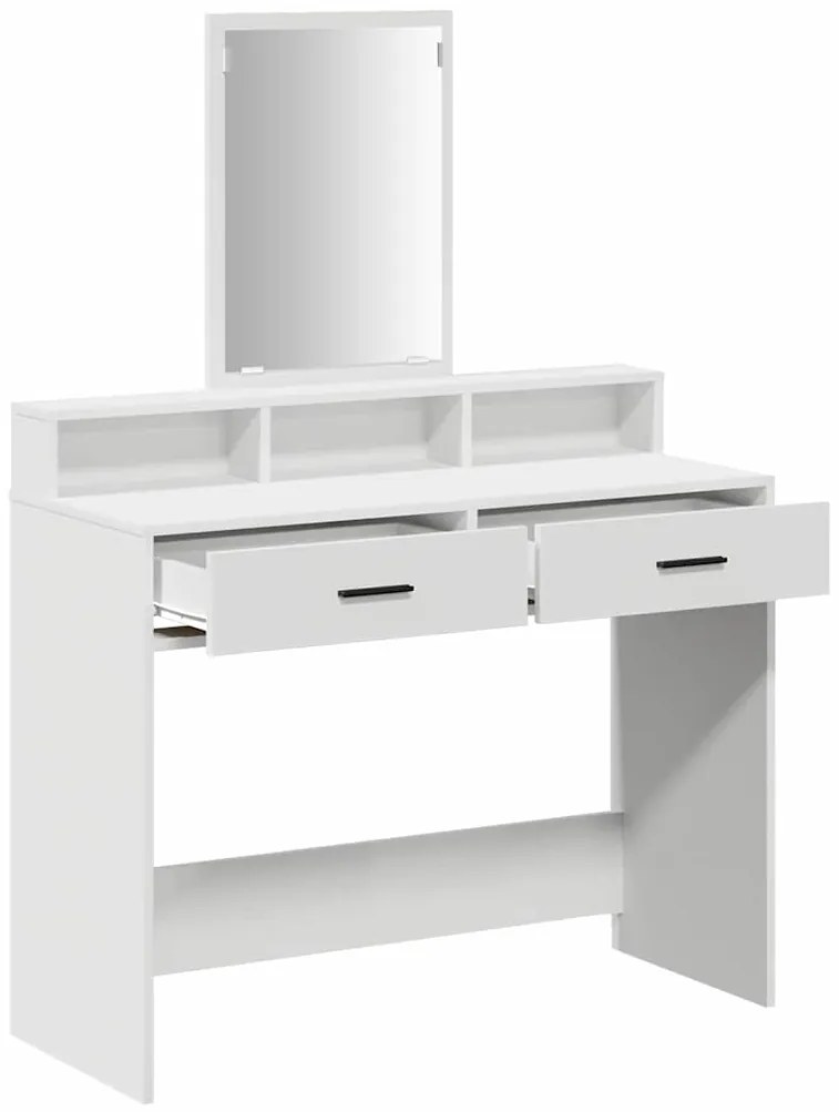 vidaXL Κομμό Υπνοδωματίου Λευκό 100 x 41 x 140 εκ. Επεξεργασμένο ξύλο