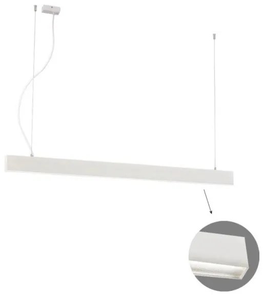 Γραμμικό Κρεμαστό L1700 3000K Λευκό Microprismatic Ciba 3916-00170-3-W-M-N Viokef 3916-00170-3-W-M-N Λευκό