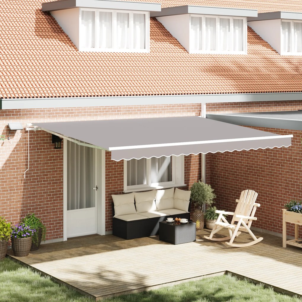 vidaXL Τέντα with Ανοιχτό γκρι 450 x 300 εκ Ανοιχτό γκρι