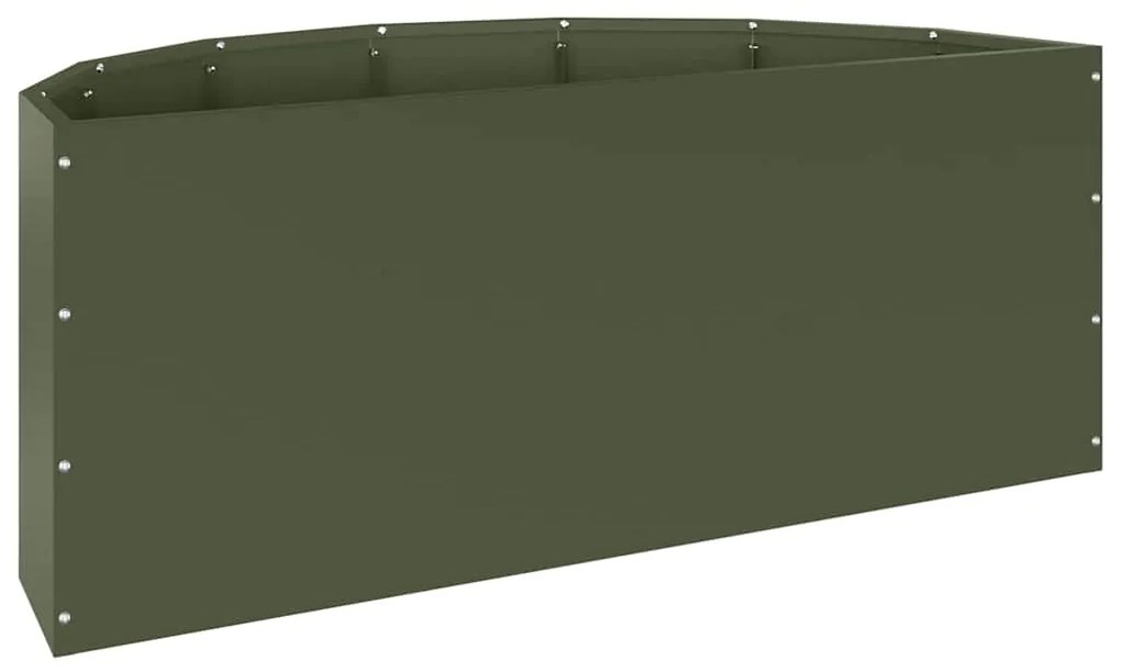 vidaXL Γλάστρα Ελιά Πράσινη 90 x 45 x 35 cm Ατσάλι