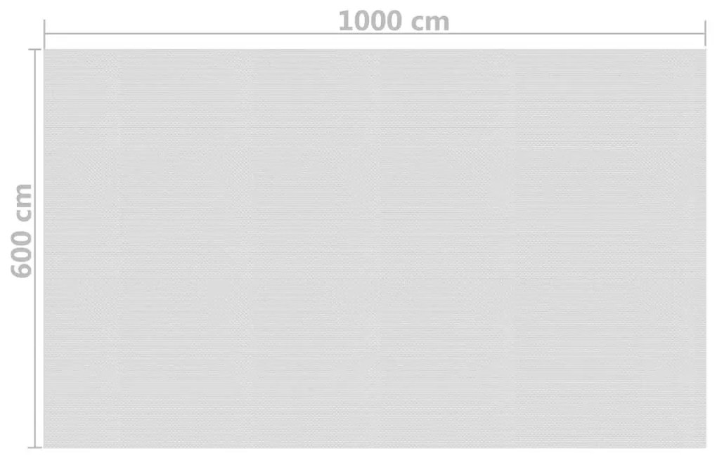 Κάλυμμα Πισίνας Ηλιακό Γκρι 1000x600 εκ. από Πολυαιθυλένιο - Γκρι