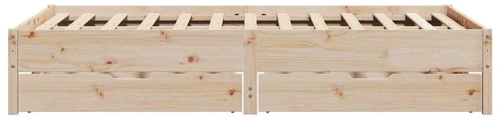 vidaXL Σκελετός Κρεβατιού Χωρίς Στρώμα 120x200 εκ Μασίφ Ξύλο Πεύκου
