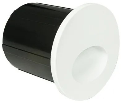 Φωτιστικό Τοίχου Χωνευτό LED 3W IP65 3000K Λευκό Step E320 Zambelis-E320-Μαύρο E320