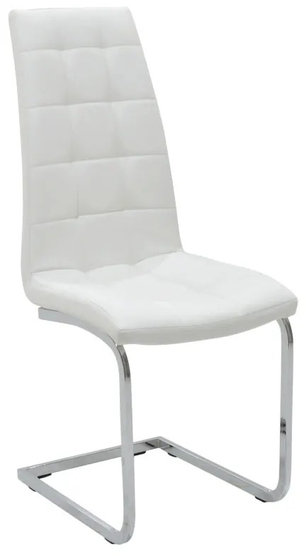 Καρέκλα Darrell pakoworld pu λευκό-βάση χρωμίου 42x49x106εκ Model: 127-000107