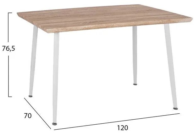 Σετ τραπεζαρίας C11024.01 5τμχ. με Τραπέζι Sonama 120x70x76.5εκ. &amp; Καρέκλες Vanessa Λευκές