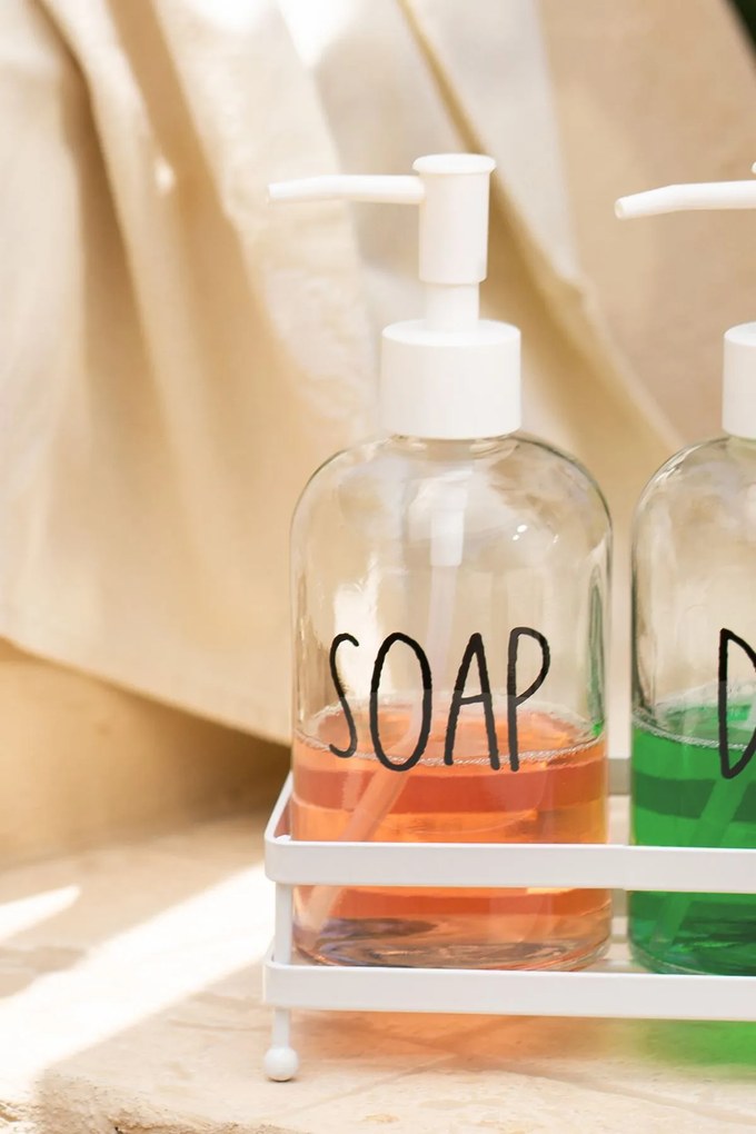 Soap Dispenser Set (3 Pieces) Basic Transparent