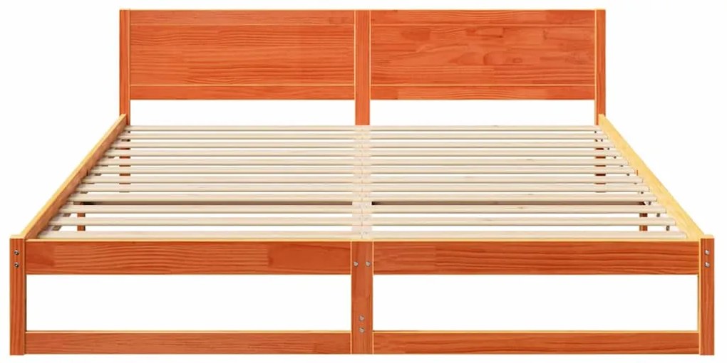 vidaXL Σκελετός Κρεβατιού Καφέ 180 x 200 cm Μασίφ ξύλο πεύκου