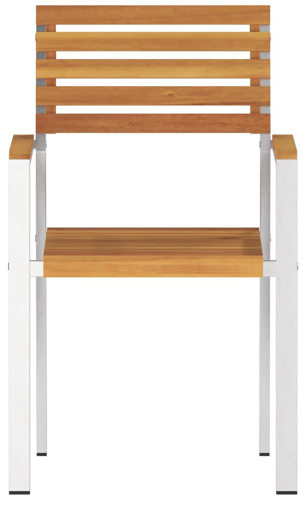vidaXL Καρέκλες Κήπου 8 τμχ 54.5x56x89 εκ. από Μασίφ Ξύλο Ακακίας