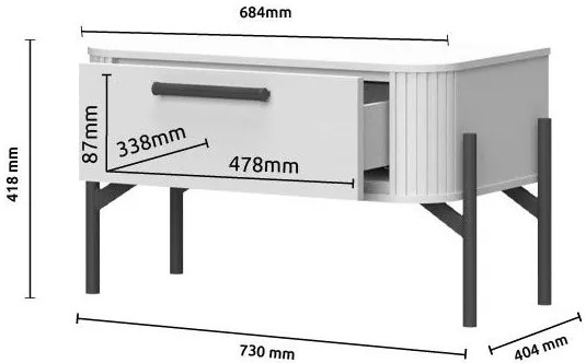 Κομοδίνο Dutchess 1D