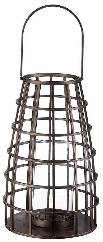 Φανάρι ArteLibre Κλουβί Ασημί Μέταλλο 27x27x43cm-05160725