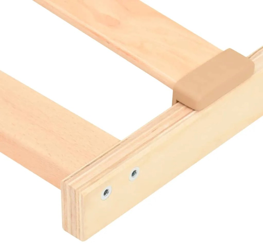 vidaXL Βάση κρεβατιού με λάμες Καφέ 100 x 190 cm Στερεό Ξύλο Μηλιάς