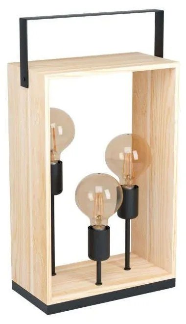 Φωτιστικό Επιτραπέζιο 'Famborough' 43416 Natural-Black Eglo Metal,Wood