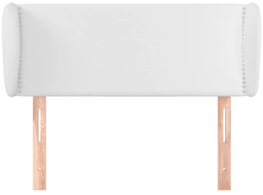 vidaXL Κεφαλάρι με Πτερύγια Λευκό 103x23x78/88 εκ.Συνθετικό Δέρμα
