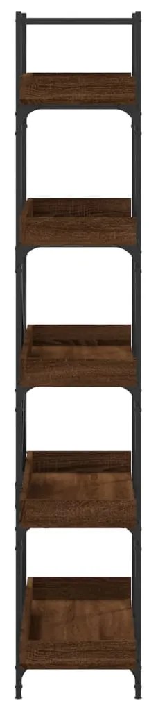 vidaXL Βιβλιοθήκη 5 Επιπέδων Καφέ Δρυς 100x33x180,5 εκ. Επεξεργ. Ξύλο