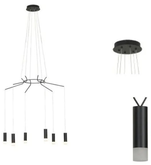 Φωτιστικό Οροφής YL23P6BK 6ΧG9 6x D3,6XH13 Black Aca Decor Aluminium