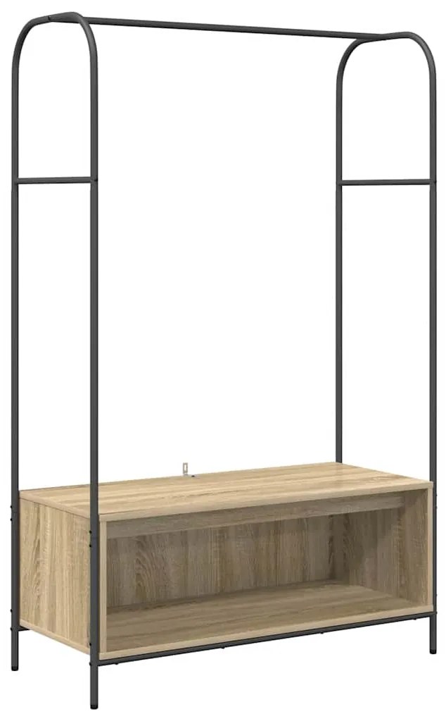 vidaXL Ράφι Ρούχων Καφέ δρυς 100 x 44 x 160 εκ Επεξεργασμένο ξύλο