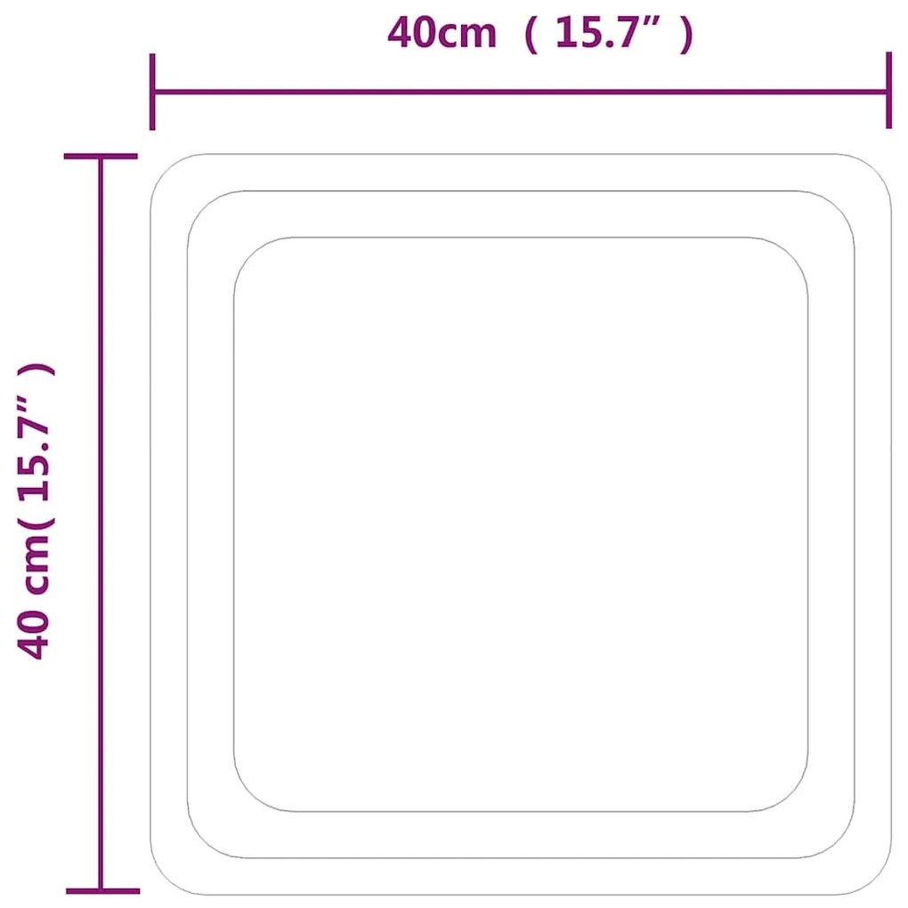 vidaXL Καθρέφτης Μπάνιου με LED 40x40 εκ.