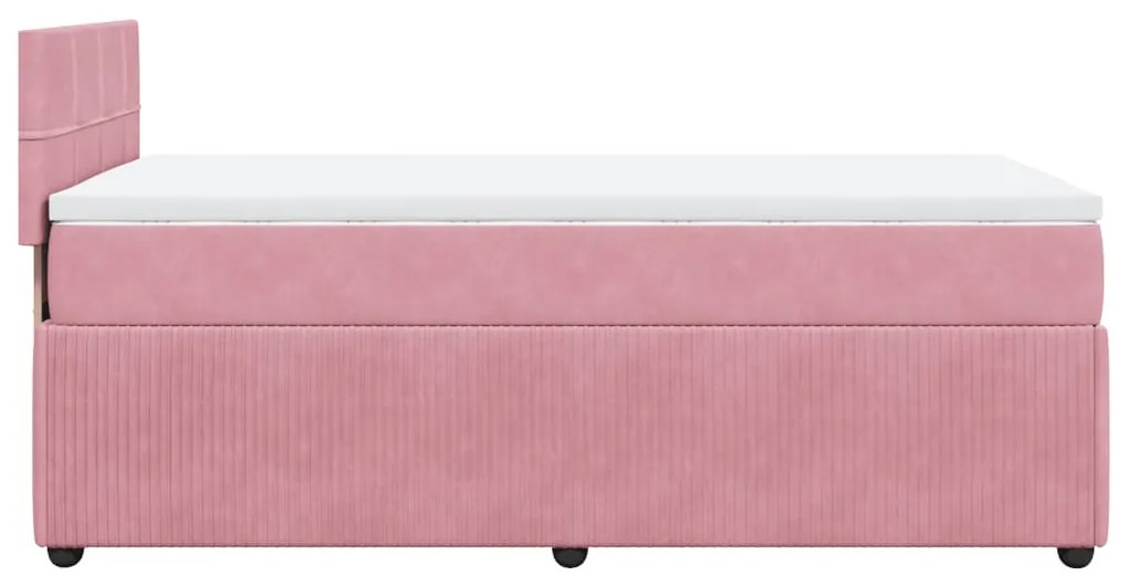 ΚΡΕΒΑΤΙ BOXSPRING ΜΕ ΣΤΡΩΜΑ ΡΟΖ 90X190 ΕΚ. ΒΕΛΟΥΔΙΝΟ 3287631