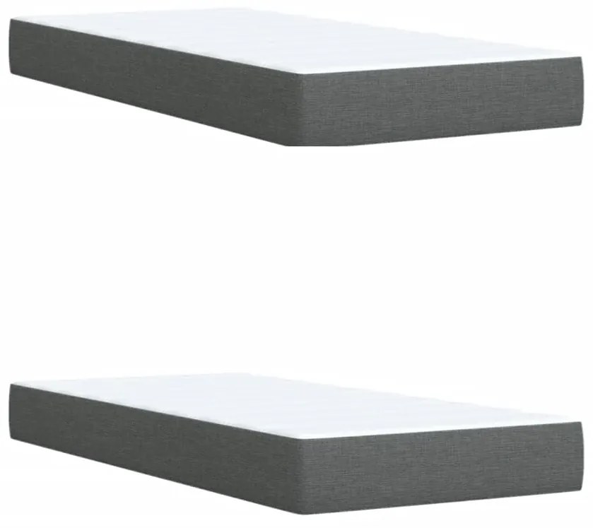 ΚΡΕΒΑΤΙ BOXSPRING ΜΕ ΣΤΡΩΜΑ ΣΚΟΥΡΟ ΓΚΡΙ 200X200 ΕΚ. ΥΦΑΣΜΑΤΙΝΟ 3289490