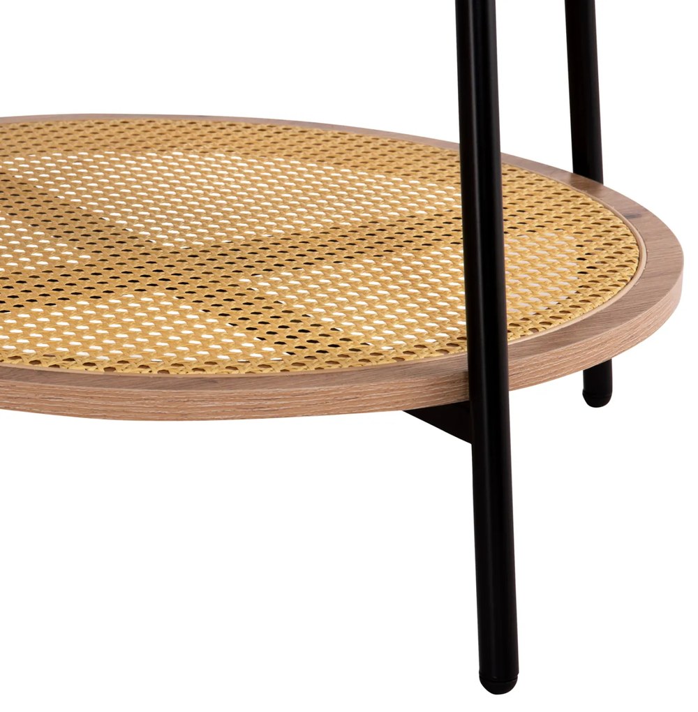 ΣΕΤ 2ΤΜΧ ΤΡΑΠΕΖΙΑ ΣΑΛΟΝΙΟΥ SEWELL HM21087 MDF-ΜΕΤΑΛΛΟ-ΣΥΝΘΕΤΙΚΟ RATTAN Φ80εκ &amp; Φ45εκ