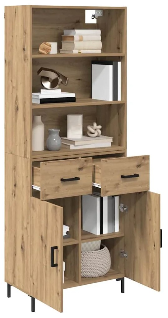 vidaXL Highboard Artisan Oak 69,5 x 34 x 180 εκ. Επεξεργασμένο ξύλο