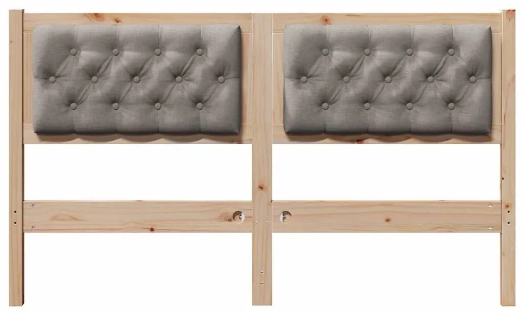 vidaXL Κεφαλάρι Άλλο Καφέ και ταμπά 150 cm Μασίφ ξύλο πεύκου