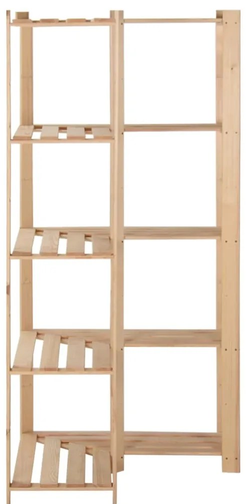 vidaXL Γωνιακή Ραφιέρα 5 Επιπέδων 82,5x82,5 x170 εκ. Μασίφ Ξύλο Πεύκου