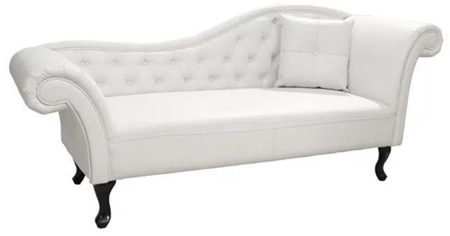 ΑΝΑΚΛΙΝΔΡΟ T.CHESTERFIELD NIOVI HM3008.02 PU ΛΕΥΚΟ-ΜΑΥΡΑ ΠΟΔΙΑ(ΔΕΞΙ)190x61x84Yεκ