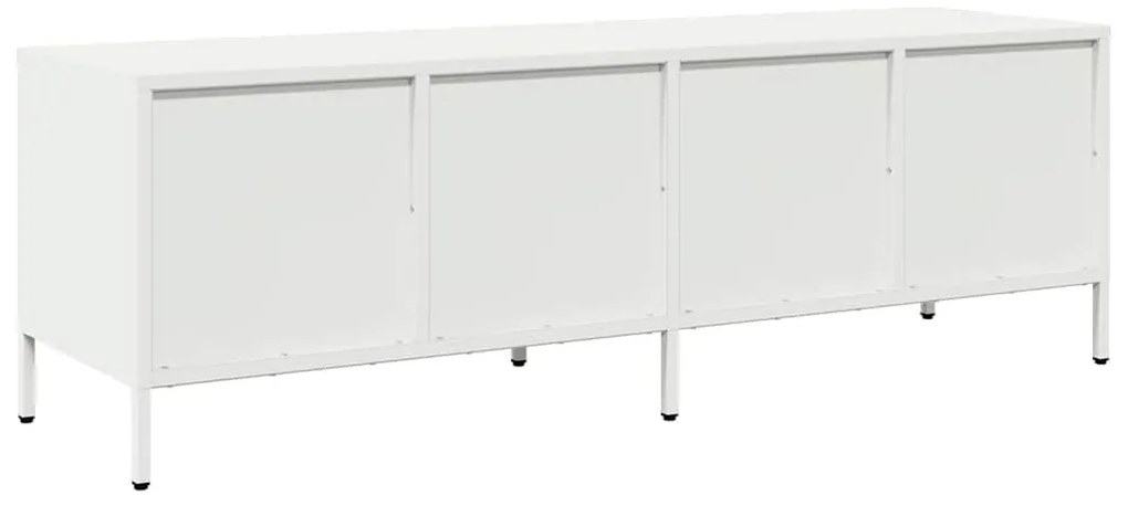 vidaXL Έπιπλο Τηλεόρασης Λευκό 135x39x43,5 εκ. Ατσάλι Ψυχρής Έλασης